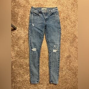 Classic Levi’s Blue Distressed Women Jeans